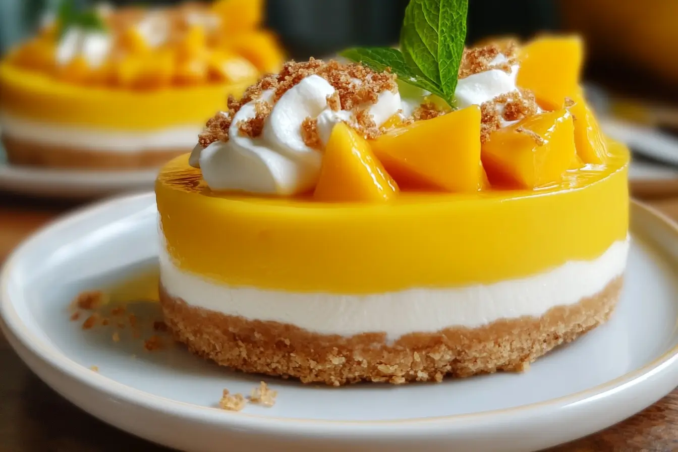 Mango Cream Pie with Graham Crust