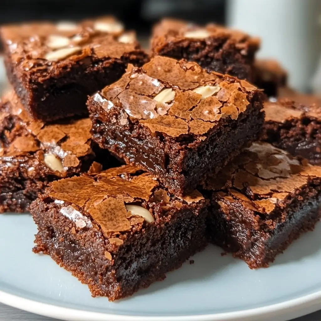 A comparison of fudgy and cakey brownies side by side on a plate.