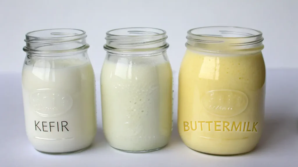 Kefir vs. buttermilk for baking cakes.