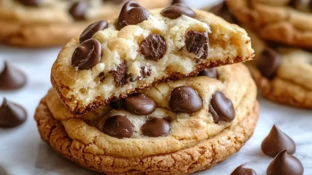 Crookie Recipe – Freshly baked croissants topped with cookie dough and chocolate chips.