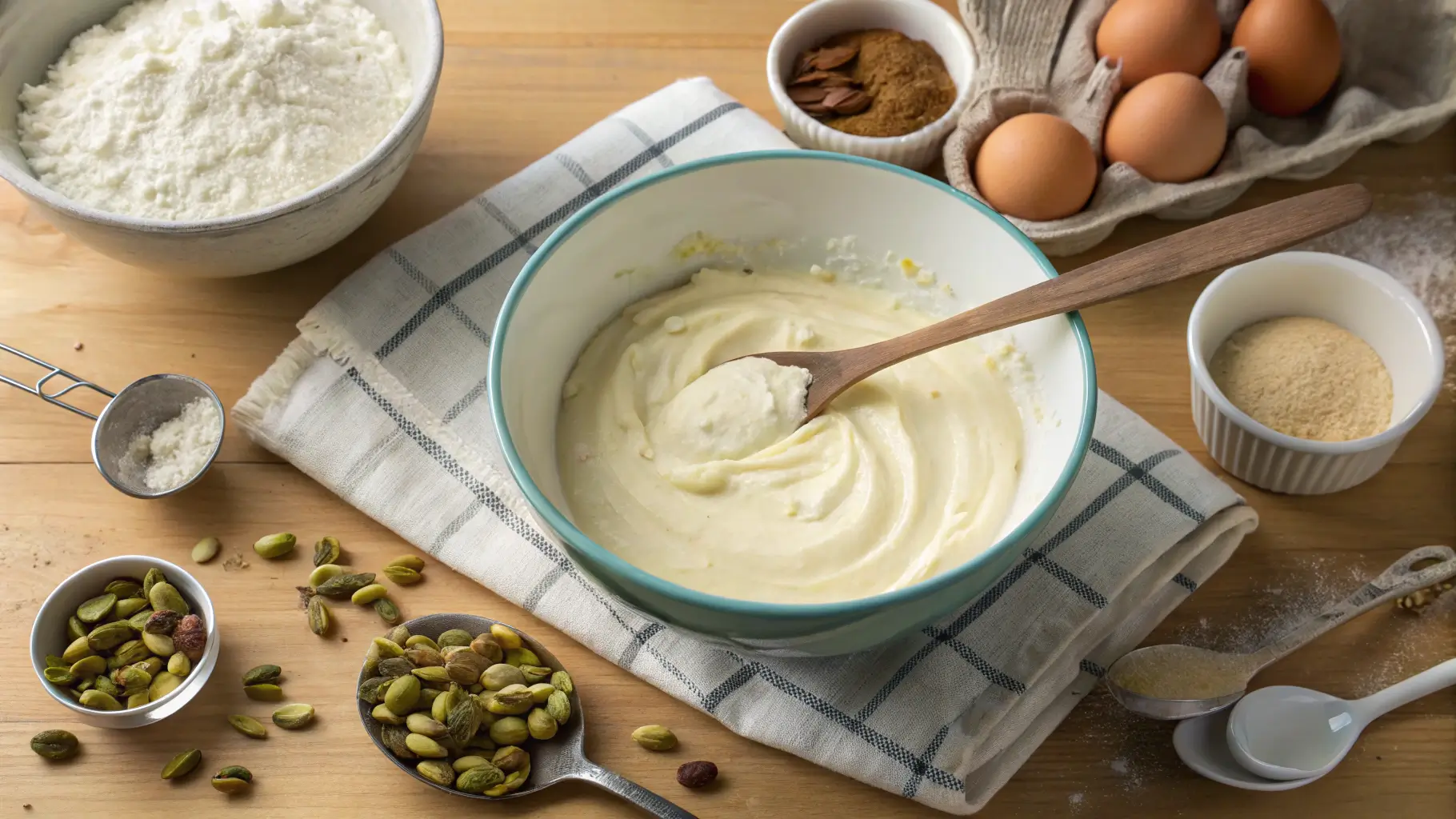 Greek yogurt added to muffin batter for extra moisture