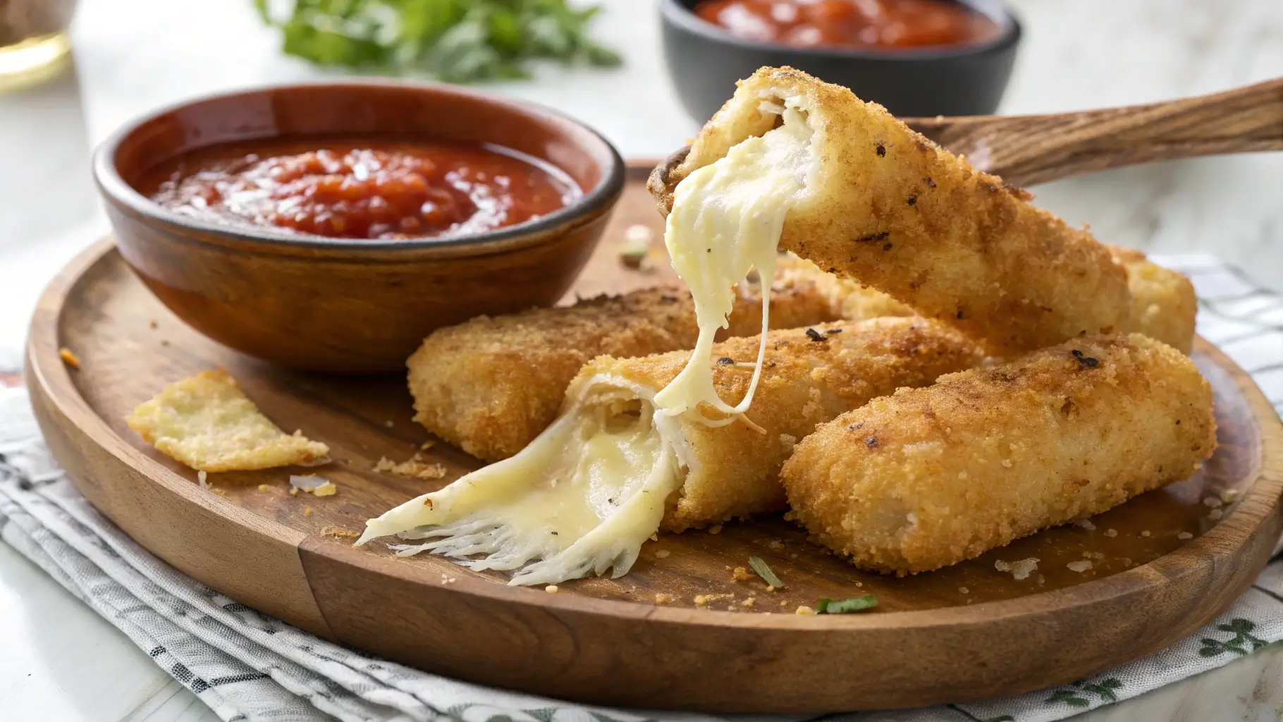 Crispy cheese and stick recipes with gooey mozzarella