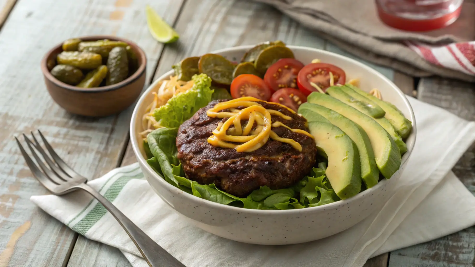 Custom burger bowl variations – keto, vegan, and Southwest